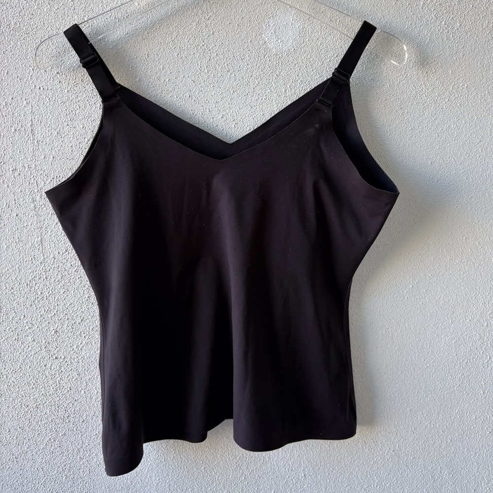 Knix Luxe Lift V Neck Tank XL Black Adjustable Straps No Pads Office Casual Soft - Picture 3 of 7